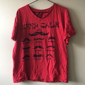 🌞 3/15$ Bluenotes Keep Calm Moustache Tee - XL